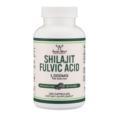 Double Wood Supplements Shilajit Resin Capsules (20% Fulvic Acid 1,000mg per Serving, 120 Count (No Fillers, Manufactured in The USA)