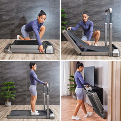Cinta de correr plegable KingSmith WalkingPad R2, 2 en 1, para correr y caminar, con manual, automática, antideslizante, equipo de fitness portátil pequeño, ideal para el hogar.