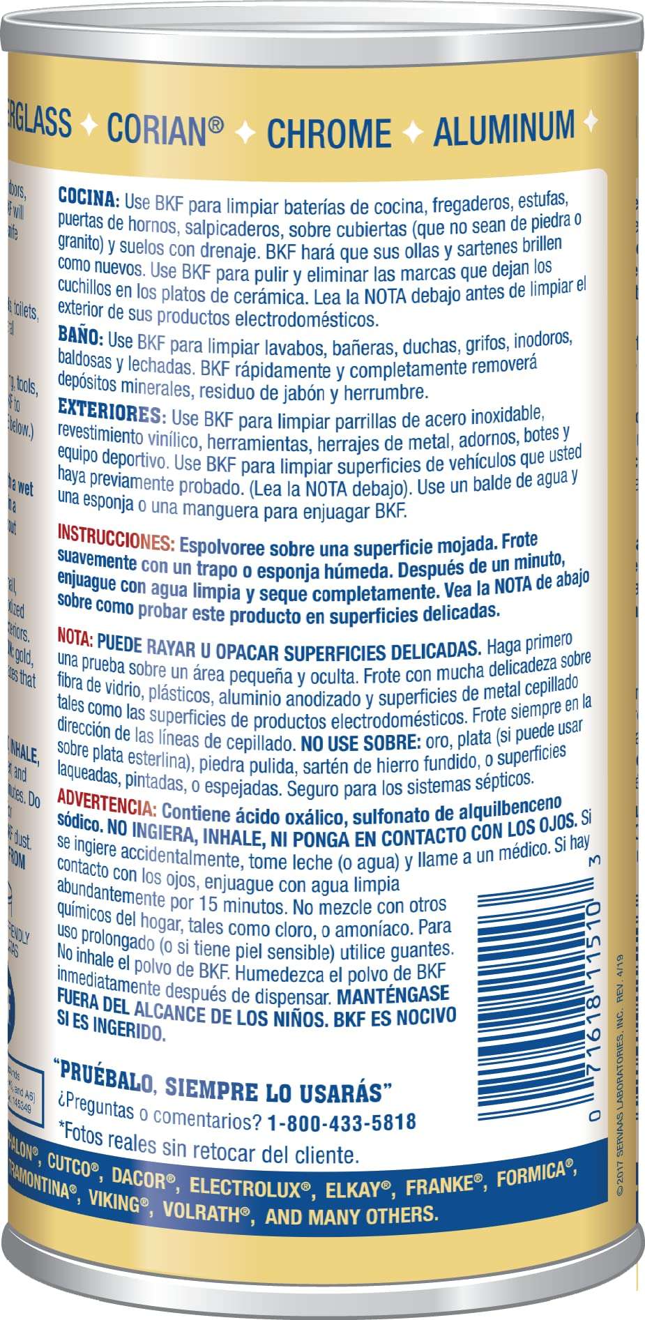 Bar Keepers Friend Detergent Powder 12 oz (1 Pack) (Packaging May Vary)