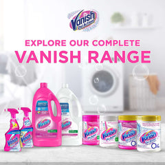 Vanish Laundry Stain Remover Liquid for Whites, can be used with or without detergents and additives, (Set of 2 bottles, total 2 liters)