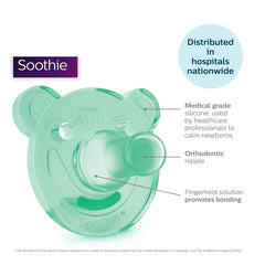 Philips Avent SCF190/01 Soothie 0-3mth Green/Green, 2pk
