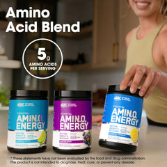 Optimum Nutrition (ON) Amino Energy - Pre Workout With Green Tea, Bcaa, Amino Acids, Keto Friendly, Green Coffee Extract, 0 Grams of Sugar, Anytime Energy Powder - Fruit Fusion, 270 G, 30 Servings