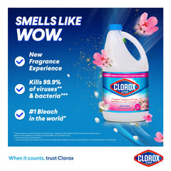 Clorox Liquid Bleach 1.89L, Floral Scent New Fragrance Experience, Kills 99.9% of Viruses and Bacteria, Cleans and Disinfects