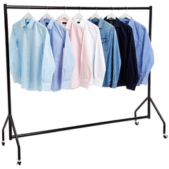 Perchero Amazon Basics para ropa, 1,82 x 1,52 m, color negro