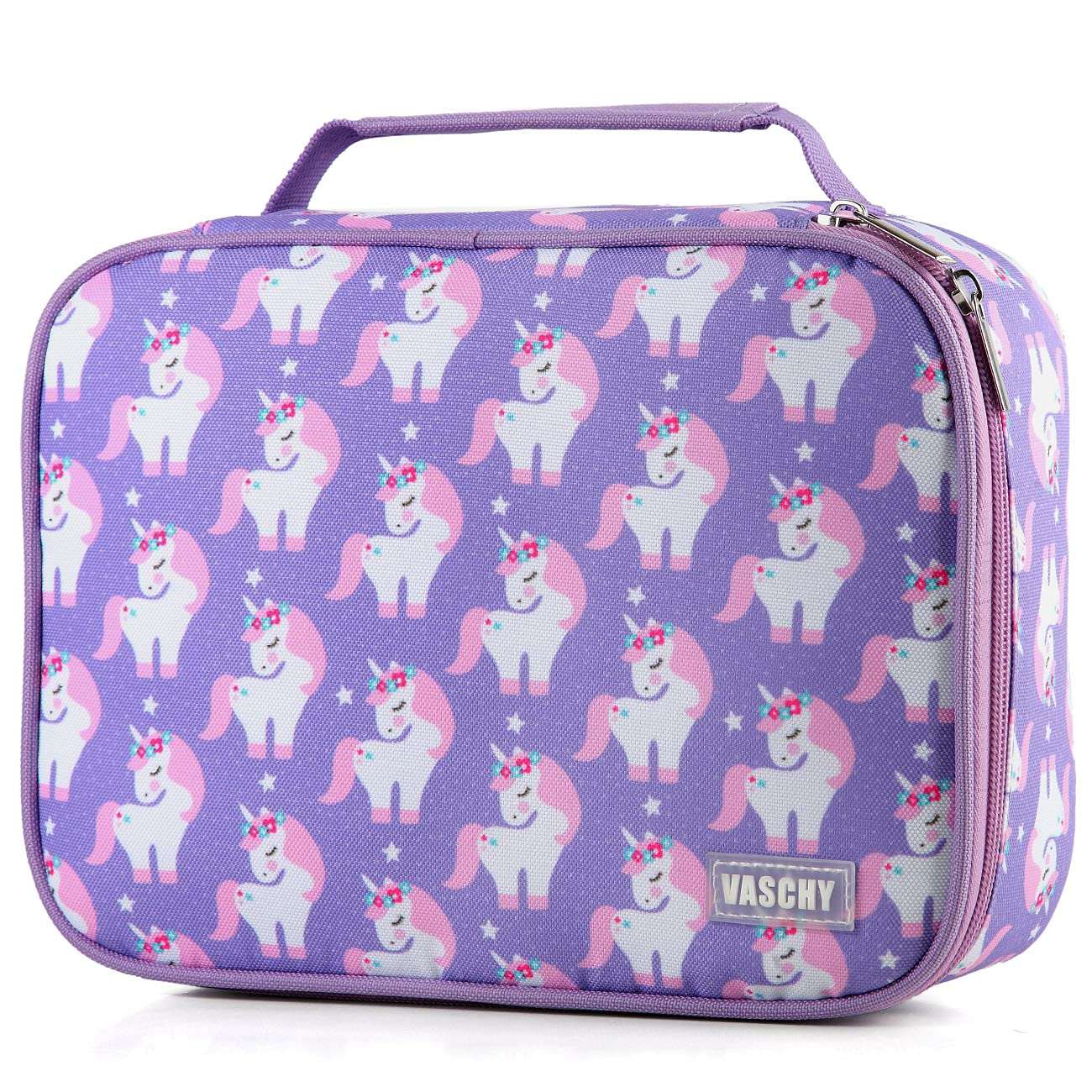 Fashi Unicorn Pencil Case for Girls, Large Stationery Bag with Detachable Layers and Multiple Zippers for Kids and Adults for School, Office, Art Supplies (Purple)