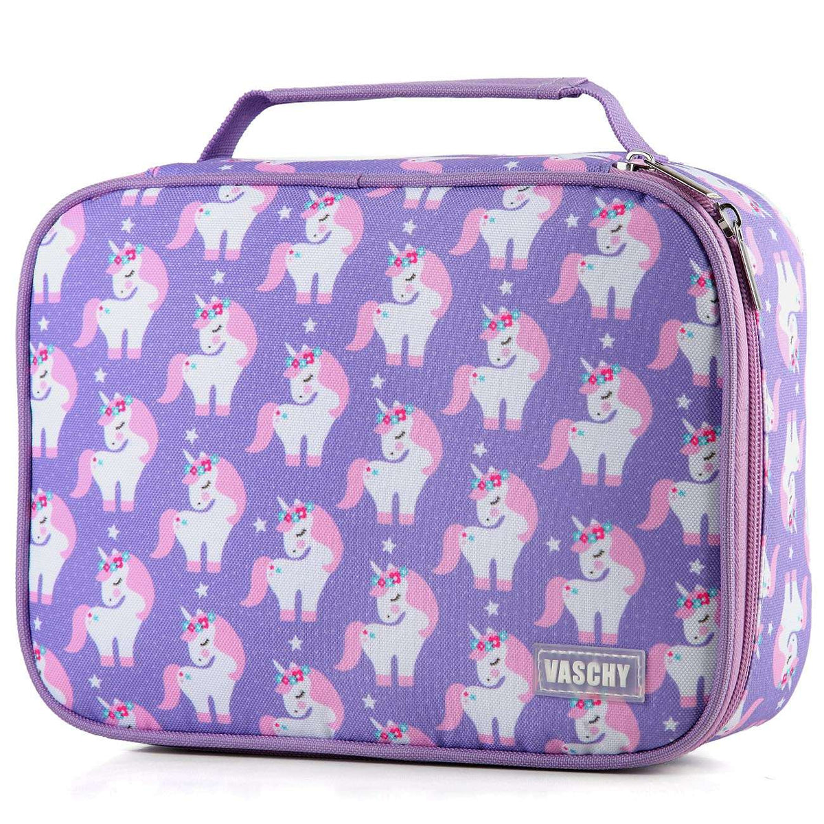 Fashi Unicorn Pencil Case for Girls, Large Stationery Bag with Detachable Layers and Multiple Zippers for Kids and Adults for School, Office, Art Supplies (Purple)