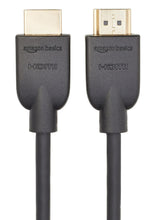 Black HDMI cable with gold-plated HDMI connectors, 90-degree plug ends