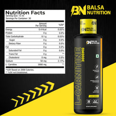 Balsa Nutrition L-Carnitine- 3000mg, 30 Servings (Mix Berries Flavour) | Liquid Energy Boost & Endurance, Performance & Workout Recovery, Increase Muscle Mass, Improve Athletic Performance | Non- GMO