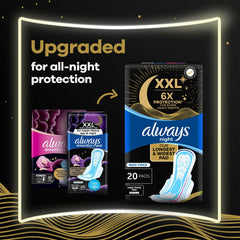 Always night Longest and widest pad,Maxi Thick XXL,20 pads.