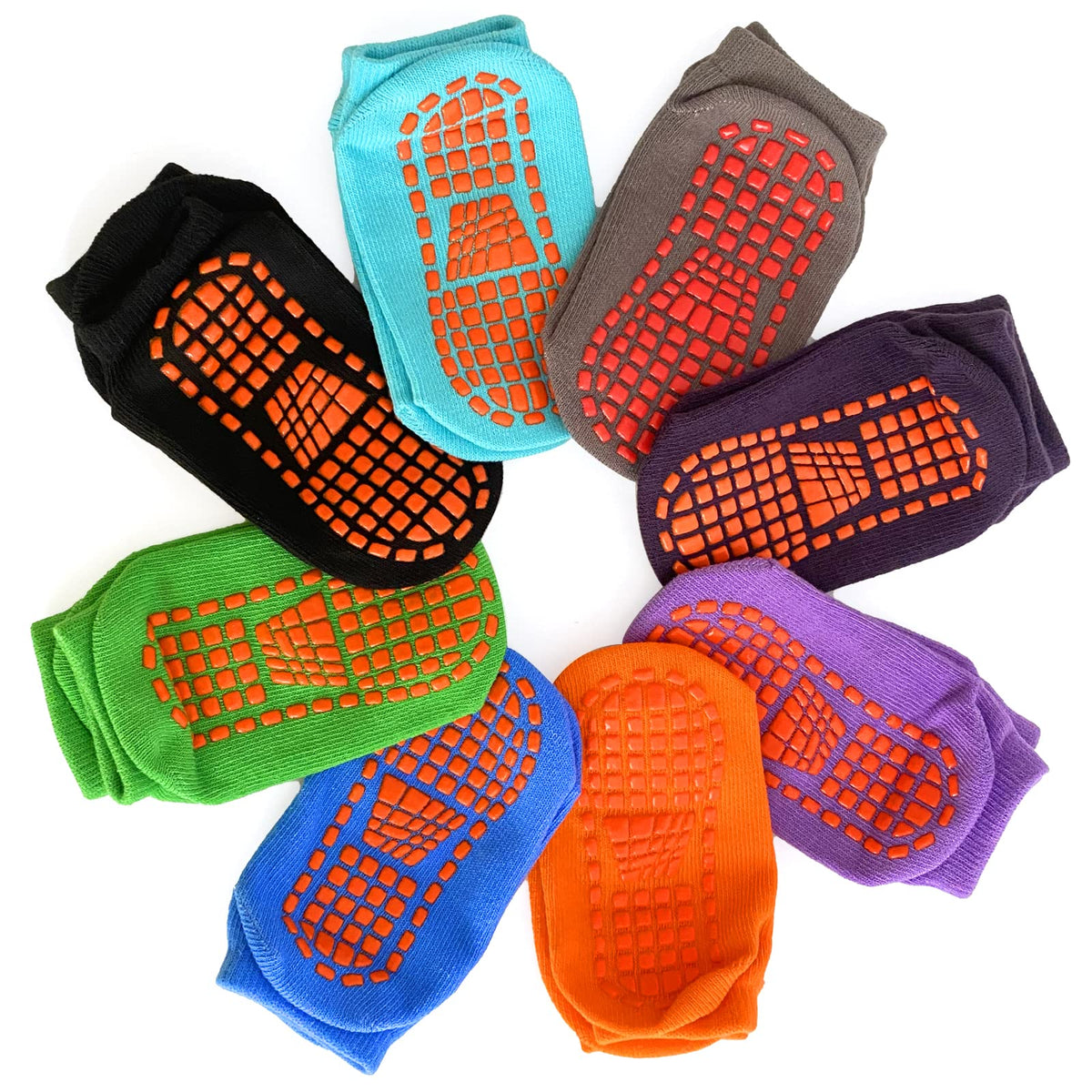 Toddler Grips Ankle Socks, Non Slip Socks for Kids, Low Cut Anti-Skid Floor Socks for 1-3 Years Baby Boys and Girls, 8 Pairs