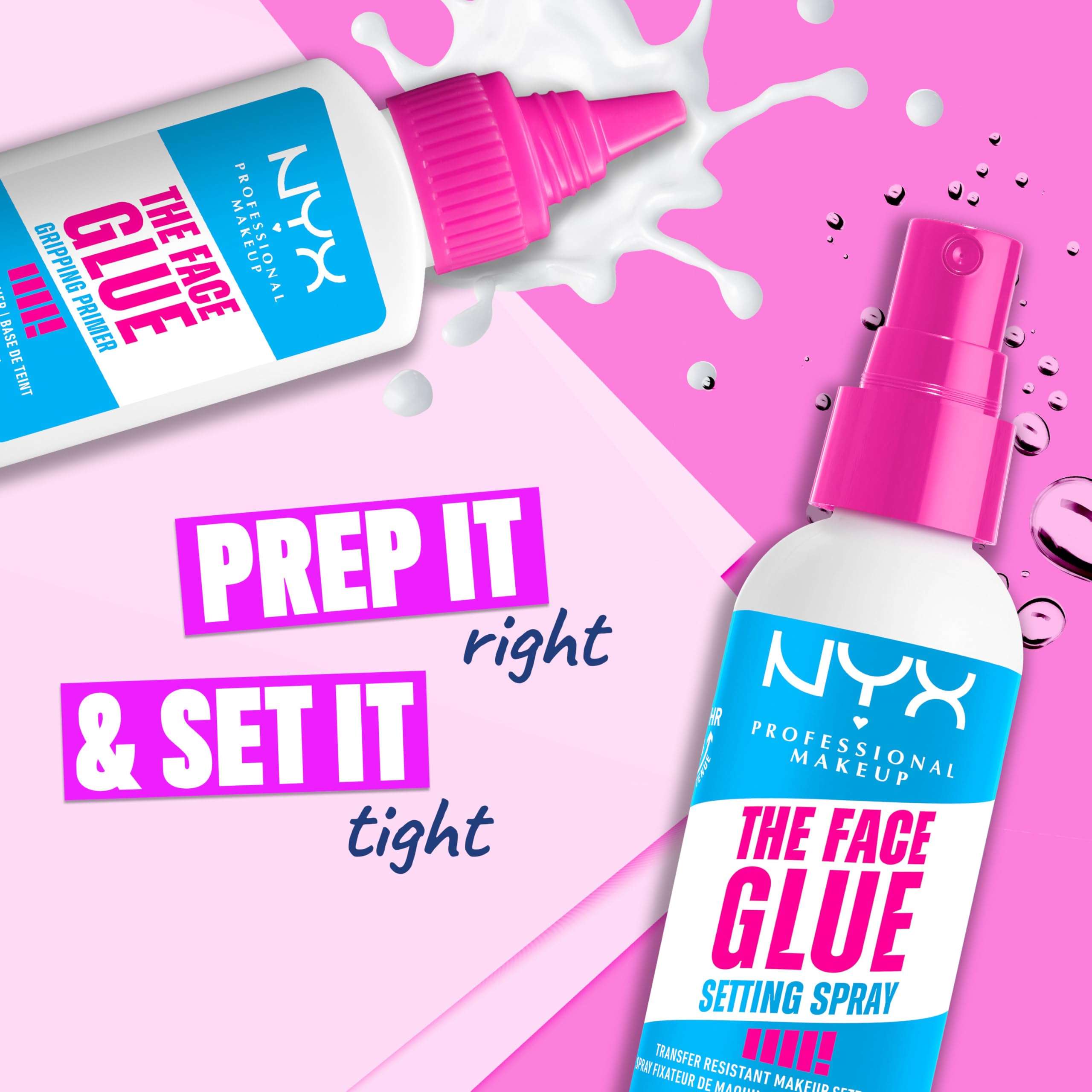 NYX Professional Makeup Primer The Face Glow, Gripping Primer, Up to 24 Hour Hydration, Makeup Lasts Up to 24 Hours, 35 ml