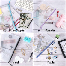 Mesh zipper pouches with zipper closures for organizing office and travel items