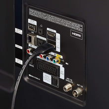 HDMI cable connector plugged into HDMI IN port on device panel