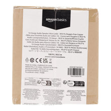 Speaker wire cable in cardboard package with product label and compliance icons.
