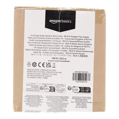 Cable de audio para altavoz AmazonBasics de calibre 14 (cobre 99,9 % libre de oxígeno), 30,5 m