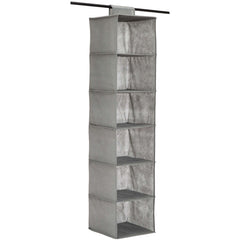 6 Tier Hanging Shelf Closet Storage Organizer, AQ-NON1016, 21.59 CM D x 29.21 CM W x 22.86 CM H