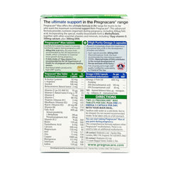 Vitabiotics Pregnacare Max 56 Tablets & 28 Capsules | Maximum support all of Pregnancy | with Omega-3 DHA, Folic Acid, Calcium, L-Methylfolate, Vitamin D | Brain & Eye Development.