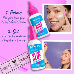 NYX Professional Makeup The Face Glue Setting Spray, Makeup Setting Spray, Upto 24 Hours Makeup Wear, Light-Weight & Long- wear, Transfer-Resistant & Waterproof, 60 ml