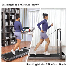 Under-desk treadmill with control console and wide non-slip walking surface
