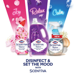 Limpiador desinfectante para pisos Clorox Scentiva de 4,5 l, lavanda toscana, elimina el 99,9 % de virus y bacterias, sin lejía.