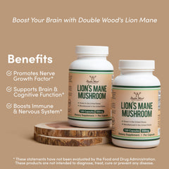 Double Wood Supplements Lions Mane Mushroom - 120 x 500mg Capsules