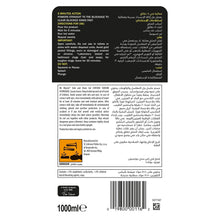 Mr. Muscle drain gel cleaner bottle back label with barcode and instructions