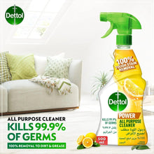 Dettol power all purpose cleaner trigger spray, yellow bottle with 500 ml label
