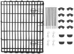 Foldable Octagonal Metal Exercise Pet Play Pen for Dogs, Fence Pen, Single Door, Black, 152.4 x 152.4 x 76.2 centimeters