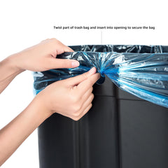 Cubo de basura redondo con pedal de Amazon Basics, acero inoxidable, 30 l