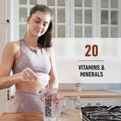 Isopure Low Carb Whey Protein Isolate Powder with Vitamin C & Zinc for Immune Support, 25g Protein, & Keto Friendly - Dutch Chocolate 1 LB, 14 Servings (454 G)