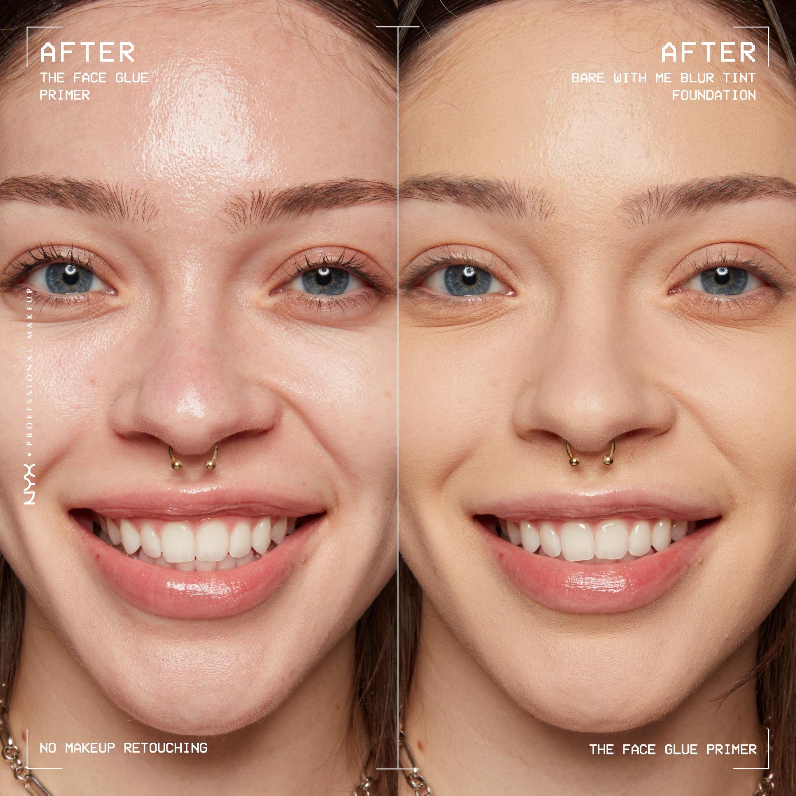 NYX Professional Makeup Primer The Face Glow, Gripping Primer, Up to 24 Hour Hydration, Makeup Lasts Up to 24 Hours, 35 ml