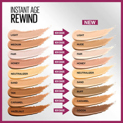 Maybelline Instant Anti-Eraser Concealer, Eye Concealer for Dark Circles and Blemishes, Ultra Blendable Formula 01 Light
