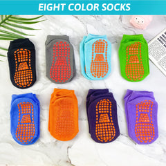Toddler Grips Ankle Socks, Non Slip Socks for Kids, Low Cut Anti-Skid Floor Socks for 1-3 Years Baby Boys and Girls, 8 Pairs