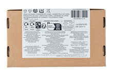 Amazon Basics AA alkaline battery pack box back with barcodes and compliance icons