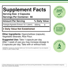 Double Wood Supplements Fadogia Agrestis 600mg Per Serving (180 Capsules) Powerful Extract to Support Healthy Testosterone Levels and Athletic Performance (Made and d in the USA)