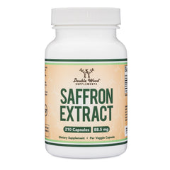 Double Wood Supplements DW Saffron | 210 Saffron Capsules - 88.5mg Safron Extract per Serving | High Strength Safron| Non-GMO & Gluten Free | (210 Capsules)
