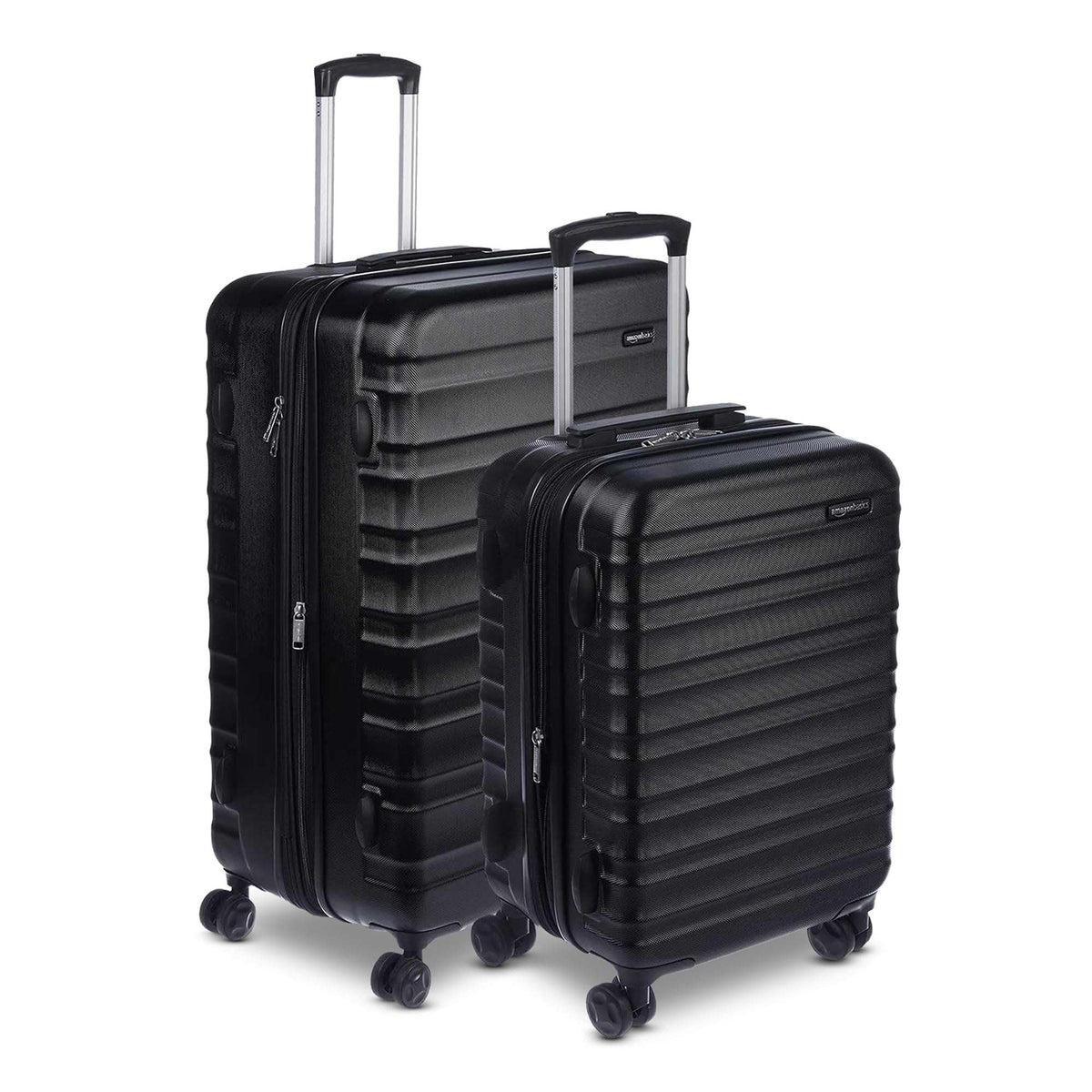 2-piece set Hardside spinner Luggage -21/30 inch (55/78cm), Material: ABS, Black