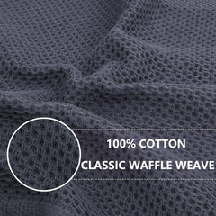 Homaxy 100% Cotton Waffle Weave Kitchen Dish Cloths, Ultra Soft Absorbent Quick Drying Dish Towels, 12x12 Inches, 6-Pack, Mixed Color