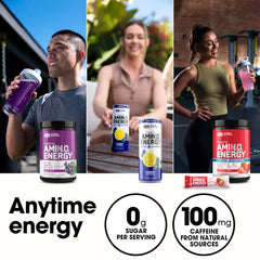 Optimum Nutrition (ON) Amino Energy - Pre Workout With Green Tea, Bcaa, Amino Acids, Keto Friendly, Green Coffee Extract, 0 Grams of Sugar, Anytime Energy Powder - Fruit Fusion, 270 G, 30 Servings