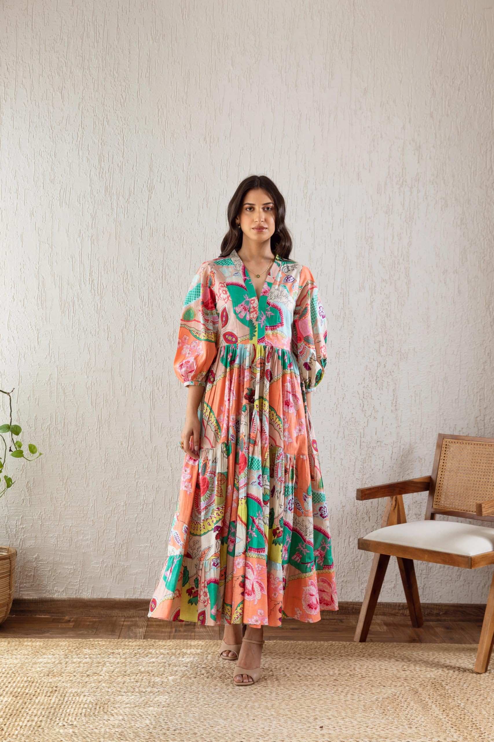 GRECIILOOKS Women Midi-Maxi Dresses | Short-Long Dress | Floral Print | Every Occation Dress for Women