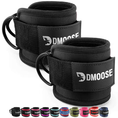 DMoose Fitness Ankle Straps for Cable Machines - One Size Fit with Premium Padding, Glute Kickback Ankle Strap for Women & Men, Cable Attachments for Gym, Booty Workouts, Leg Extension & Hip Abductors