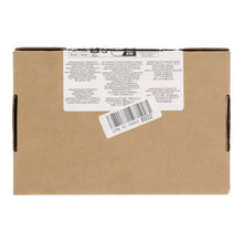 Cardboard battery box with printed information label and barcode