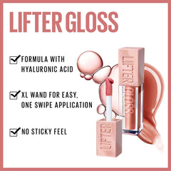 Maybelline New York Hyaluronic Acid Lifter Lip Gloss, 003 Moon