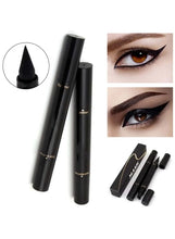 2-in-1 Black Matte Liquid Eyeliner Stamp Black