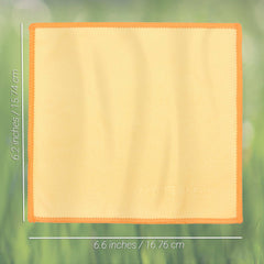 ECO-FUSED Microfiber Cleaning Cloths Double-Sided - 5 Pack - 6.6 x 6.2 inch - Microfiber and Suede Cloth for Smartphones, LCD TV, Tablets, Laptop Screens, Camera Lenses (Yellow)