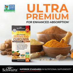 Turmeric Curcumin with BioPerine 1500mg. Highest Potency Available. Premium Joint & Healthy Inflammatory Support with 95% Standardized Curcuminoids. Non-GMO, Gluten Free Capsules with Black Pepper
