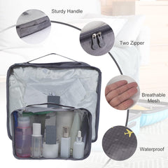 Travel Packing Cubes,Traveling Accessories,Luggage Packing Organizers Set,Waterproof Laundry Bag,Storage Bag for Travel,Breathable Mesh,pack of 6 pieces,grey