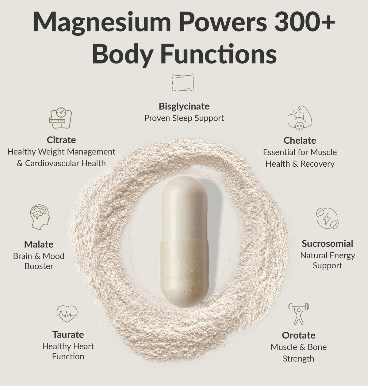 BiOptimizers Magnesium Breakthrough Supplement 4.0 - Has 7 Forms of Magnesium Like Bisglycinate, Malate, Citrate, and More - Natural Sleep Aid - Brain Supplement - 60 Capsules