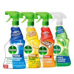 Dettol Trigger Bundle (limpiador de cocina, baño, multiusos, moho y hongos) 500 ml x 4