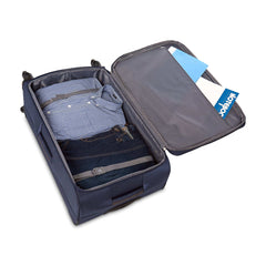 Set of 3 Navy Blue Softsided Trolleys - 21/ 25/29 Inch (53/63/73 cm), Blue
